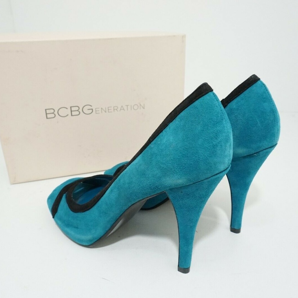 BCBGeneration Cierra Teal Suede Pumps Heels Pumps - Picture 2 of 5